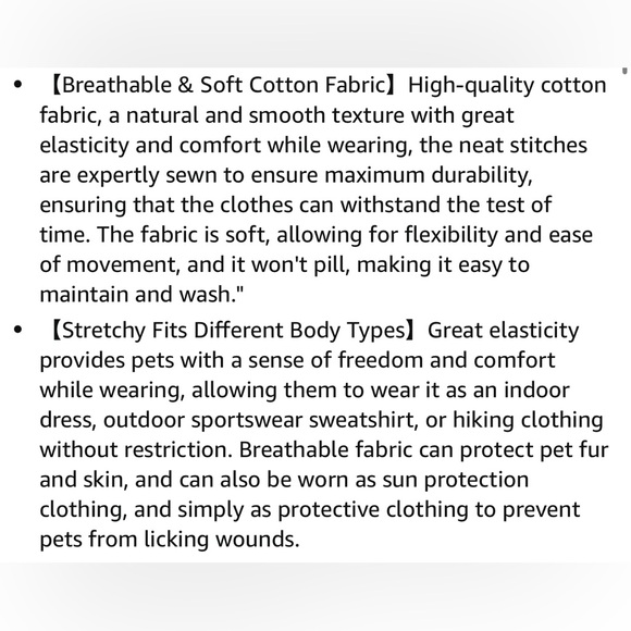 Koneseve Soft Cotton Stretchy Dog Sweatshirts, 2 Pack (NWOT) - Picture 8 of 12